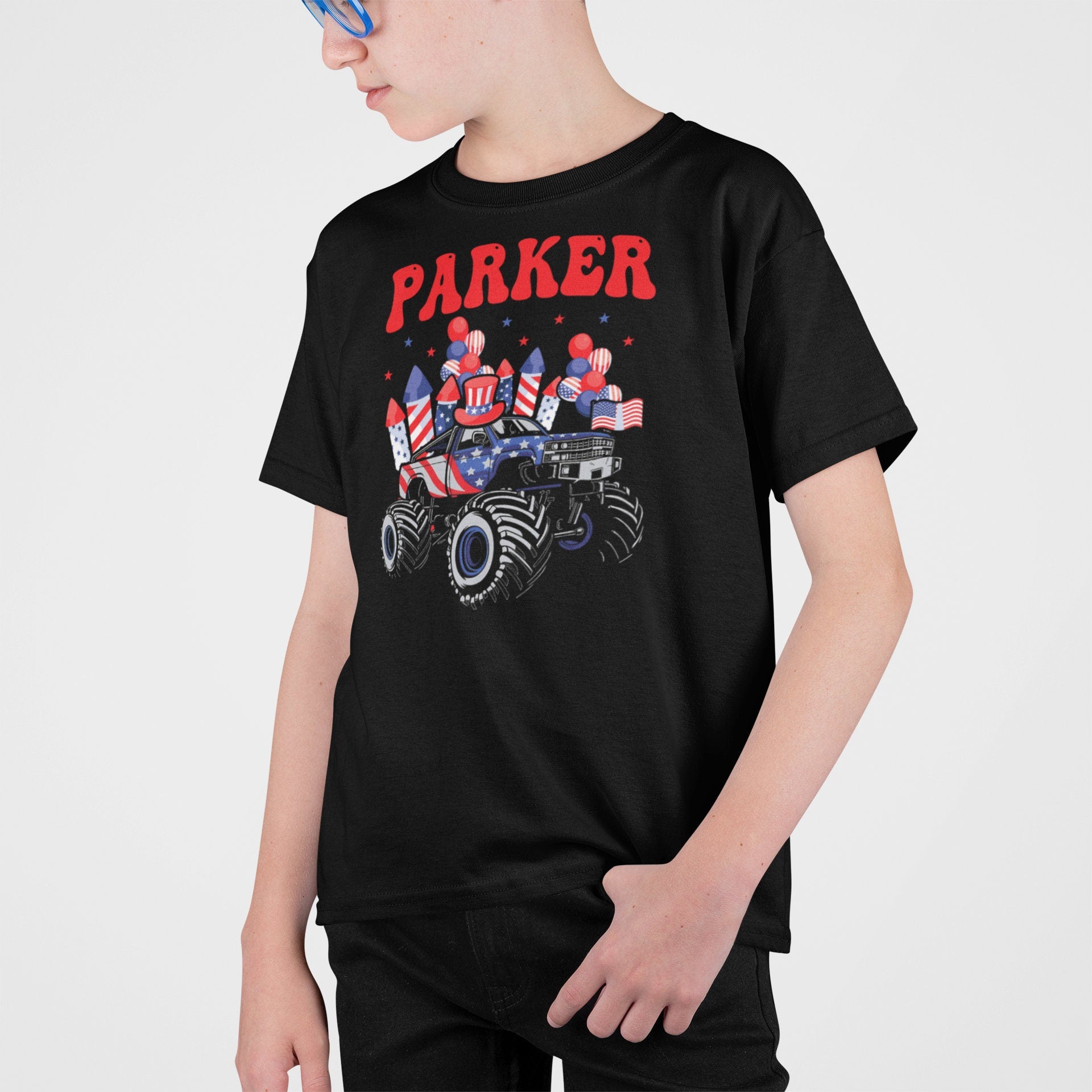 USA Parker Kids Toddlers Shirt, 4th Of July Shirt For Kids