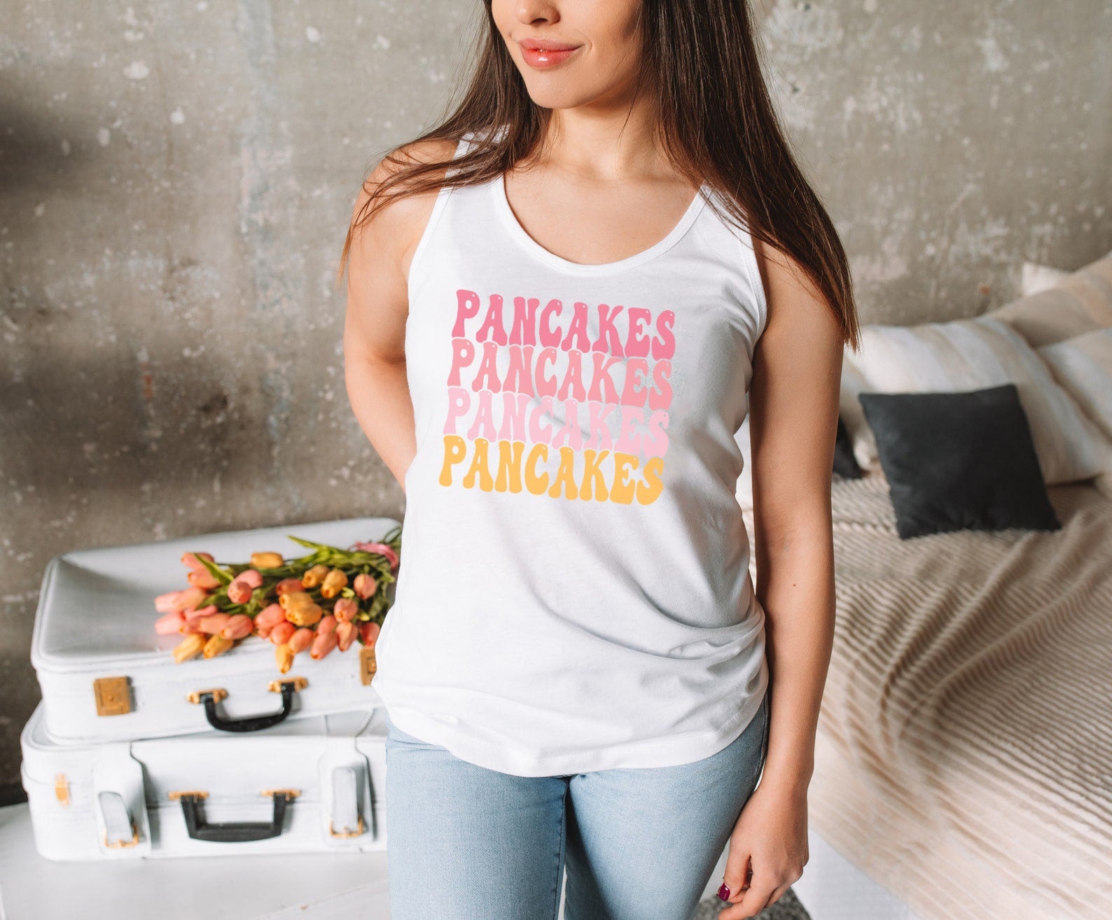 Pancakes Shirt, Pancake Lover Shirt, Foodie Shirt, Dessert Lover Shirt, Pancakes Word Shirt