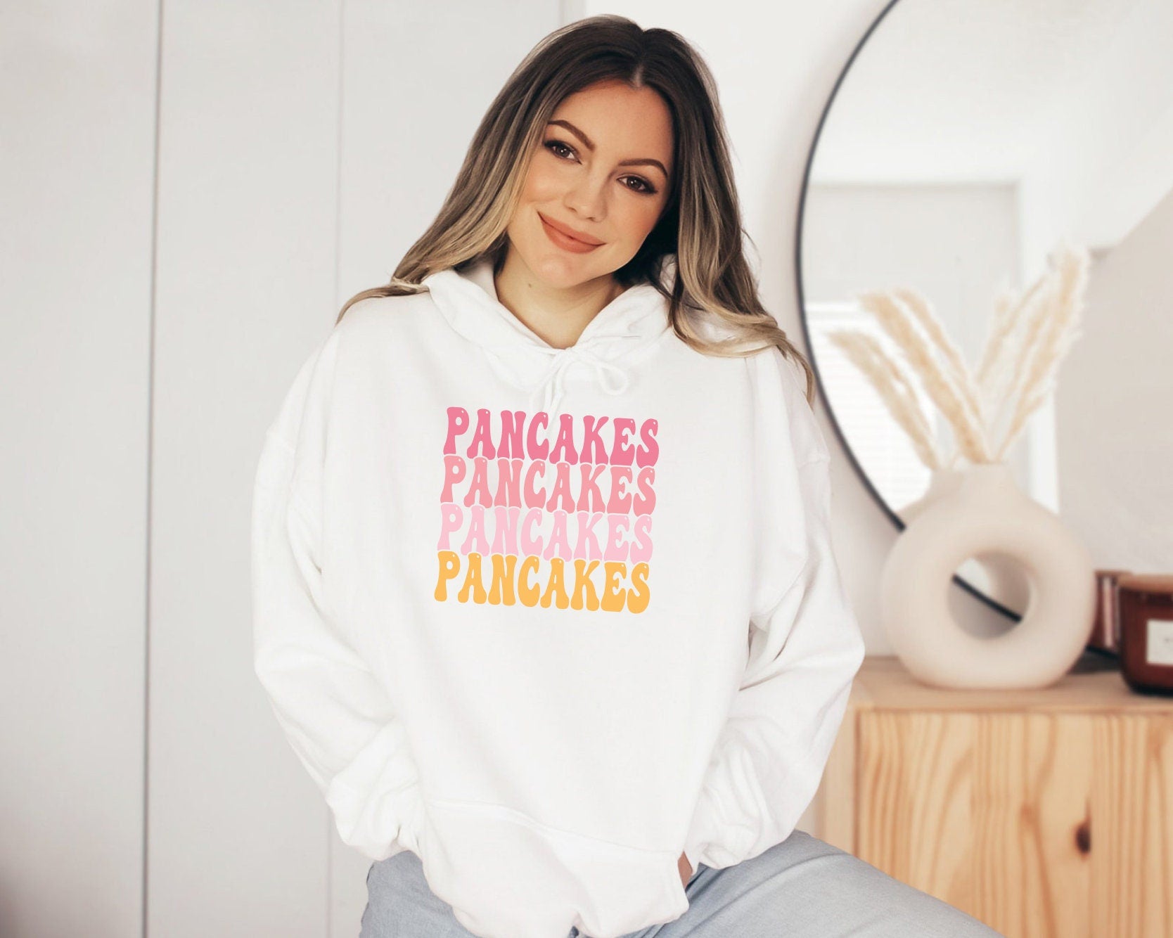 Pancakes Shirt, Pancake Lover Shirt, Foodie Shirt, Dessert Lover Shirt, Pancakes Word Shirt