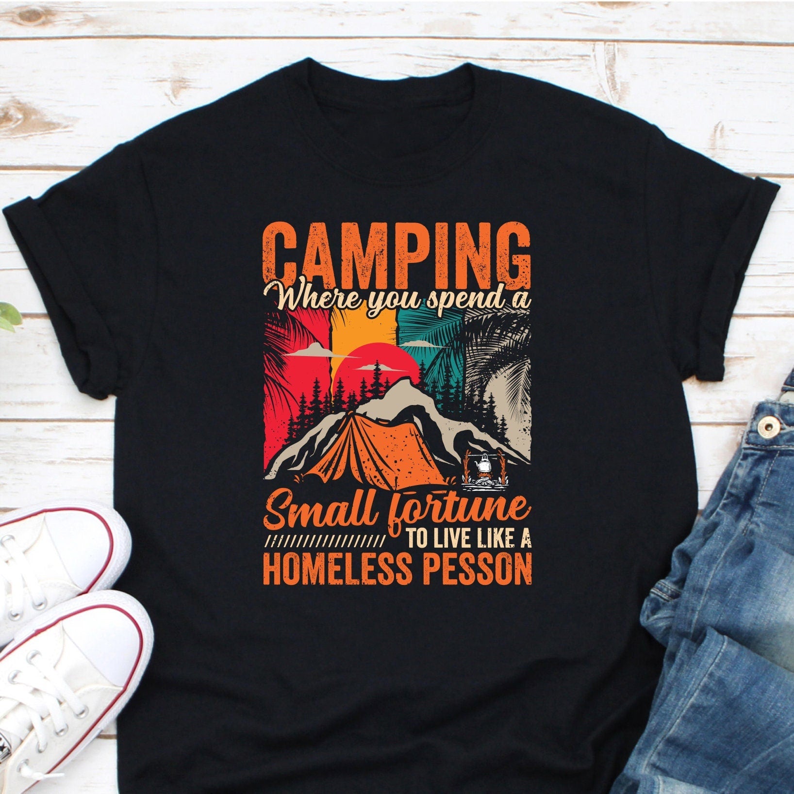 Camping Where You Spend A Small Fortune Shirt, Funny Camping Shirt, Happy Camper Shirt