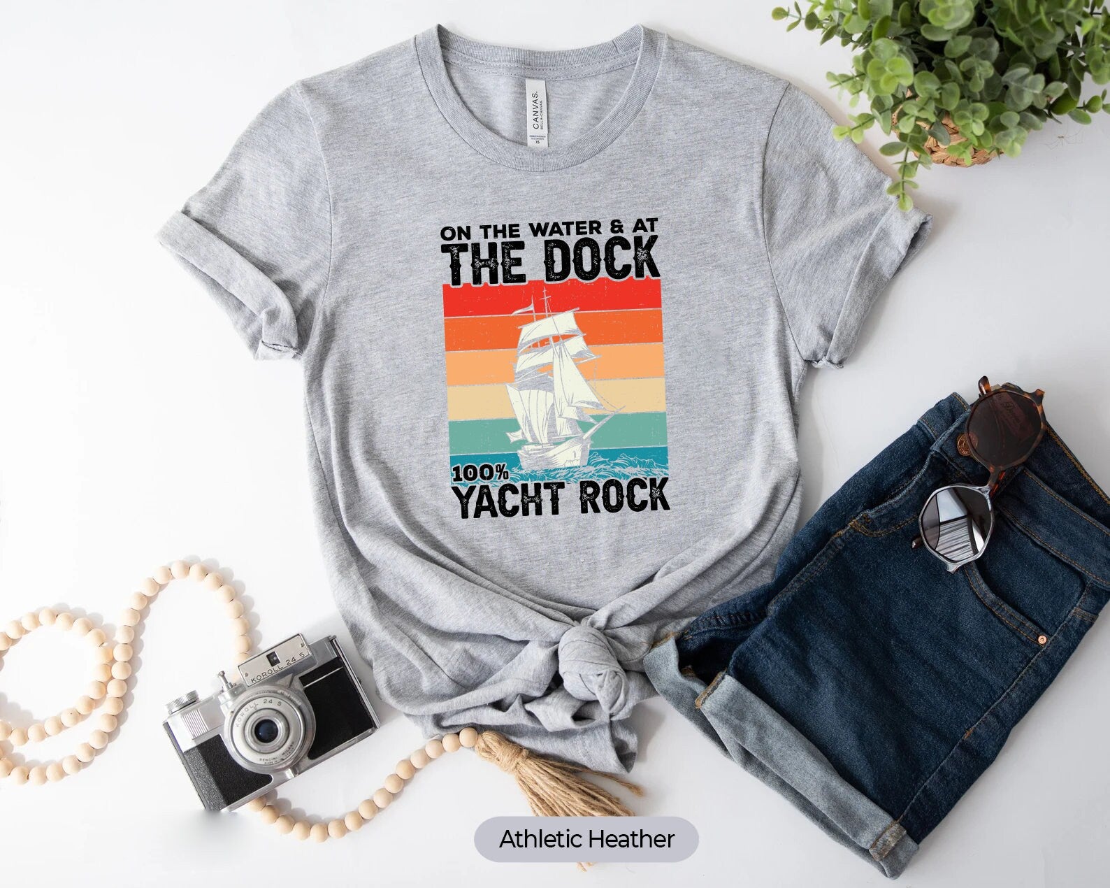 On The Water And At The Dock 100% Yacht Rock Shirt, Yacht Captain Shirt, Boat Lovers, Pontoon Boat Shirt