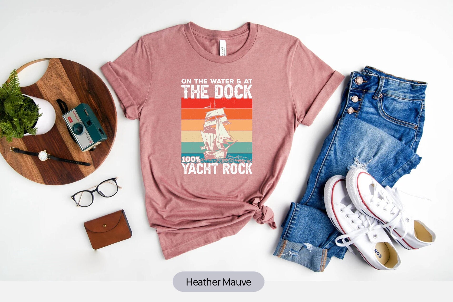 On The Water And At The Dock 100% Yacht Rock Shirt, Yacht Captain Shirt, Boat Lovers, Pontoon Boat Shirt