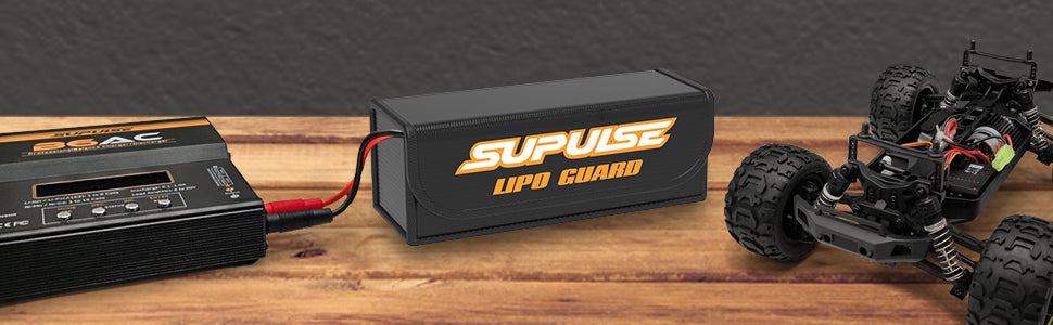 SUPULSE 2pcs Lipo Storage Bag Fireproof Explosionproof for Battery Charge and Storage