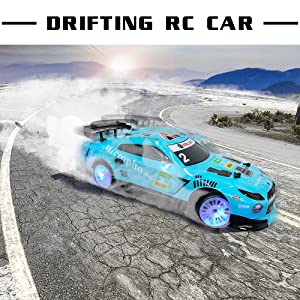 Racent Control remoto Drift Car 2.4Ghz 1:14 Escala RC Sport Racing Cars 4WD RTR Hight Speed RC Vehículo con luces LED