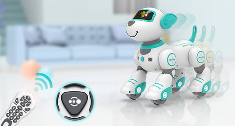 STEMTRON Programmable Interactive & Smart Dancing Remote Control Robot Dog Toy(Blue)