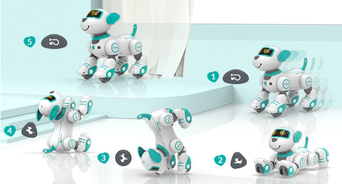 STEMTRON Programmable Interactive & Smart Dancing Remote Control Robot Dog Toy(Blue)