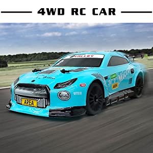 Racent Remote Control Drift Car 2.4Ghz 1/14 RC Sport Racing Cars 4WD LED Lights