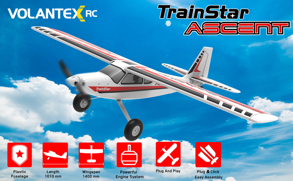 VOLANTEXRC TrainStar ASCENT (PNP) 4CH 1400MM avec puissance excessive (55.1'') 74708