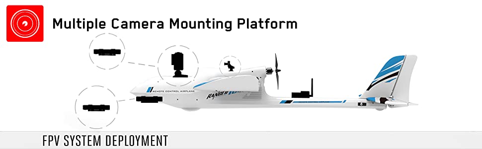 VOLANTEXRC Ranger1600 (PNP) 4CH 1.6M FPV with Unibody Plastic Fuselage (63'') 75707