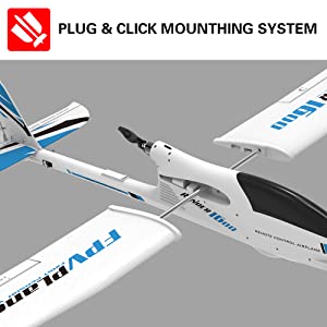 VOLANTEXRC Ranger 1600 4 Channel FPV Airplane with 1.6 Meter Wingspan and Unibody Plastic Fuselage (75707) PNP