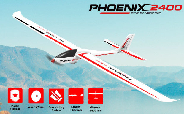 VOLANTEXRC Phoenix 2400 (PNP) 5CH 2.4M with Plastic Fuselage (94.48'') 75903
