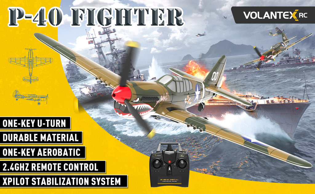 VOLANTEXRC P40 Warhawk (76113) PNP without Radio, Battery & Charger