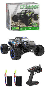 Racent Crossy Remote Control 4x4 RC Truck 1/16 Scale 30mph Fast High Speed 4WD Off Road (With Red Car Shell)
