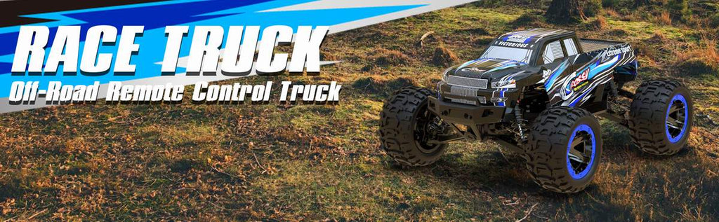 Racent Crossy Remote Control 4x4 RC Truck 1/16 Scale 30mph Fast High Speed 4WD Off Road (With Red Car Shell)