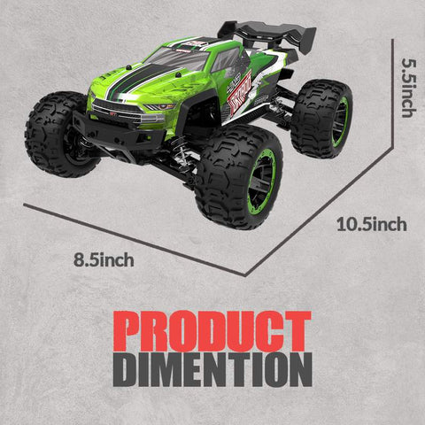RACENT Tornado 1/16 4WD Off Road RC Monster Truck 30mph Fast High Speed