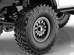 RACENT 1:24 Crawler RC Monster Truck Rock Climbing with led Light (78701 Black)