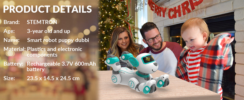 STEMTRON Programmable Interactive & Smart Dancing Remote Control Robot Dog Toy(Blue)