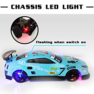 Racent Remote Control Drift Car 2.4Ghz 1/14 RC Sport Racing Cars 4WD LED Lights