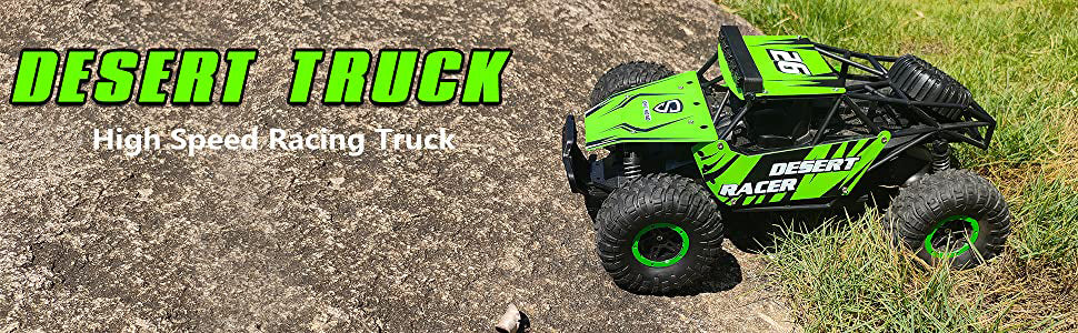 Racent Racer Rock Crawler Desert Racer télécommandé tout-terrain à l'échelle 1:16