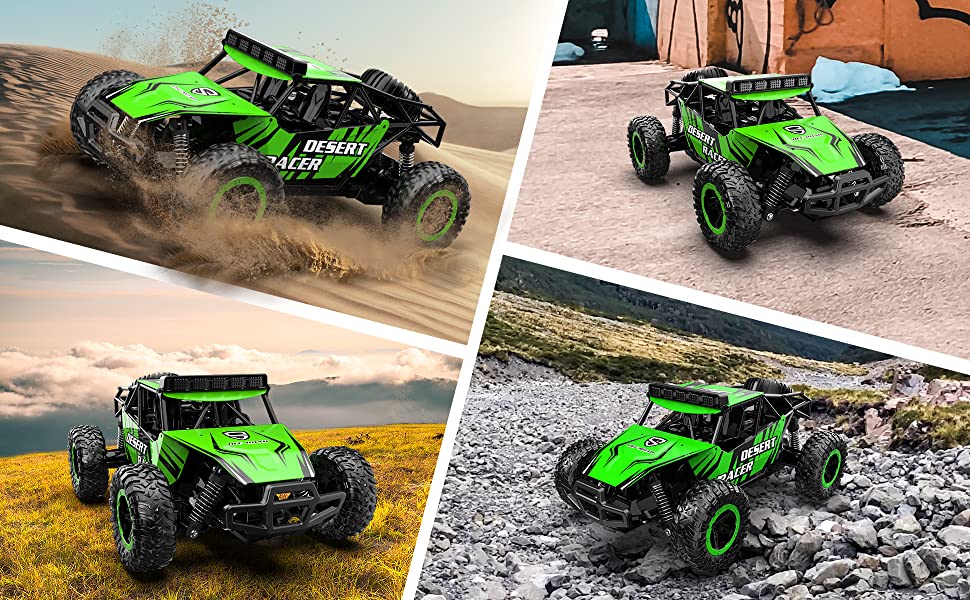 Racent escala 1:16 todoterreno control remoto Rock Crawler Desert Racer