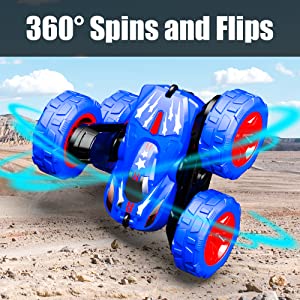 STEMTRON 360 Flips Remote Control Car Double Sided Rotating RC Stunt Car K03