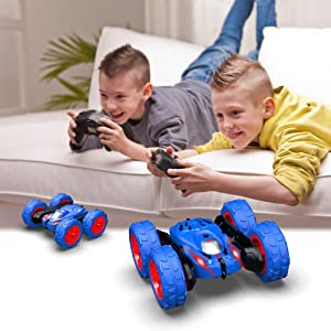 STEMTRON 360 Flips Remote Control Car Double Sided Rotating RC Stunt Car K03