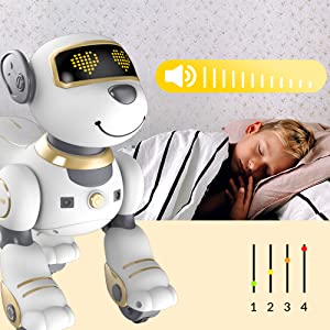 STEMTRON Remote Control Robot Dog Toy Programmable Interactive & Dancing (Gold)