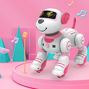 STEMTRON Programmable Interactive & Smart Dancing Remote Control Robot Dog Toy(Pink)