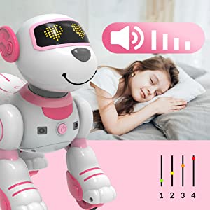 STEMTRON Programmable Interactive & Smart Dancing Remote Control Robot Dog Toy(Pink)