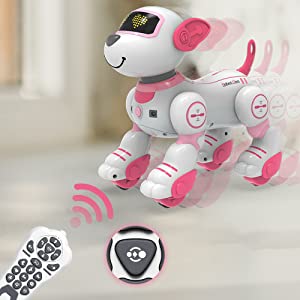 STEMTRON Programmable Interactive & Smart Dancing Remote Control Robot Dog Toy(Pink)