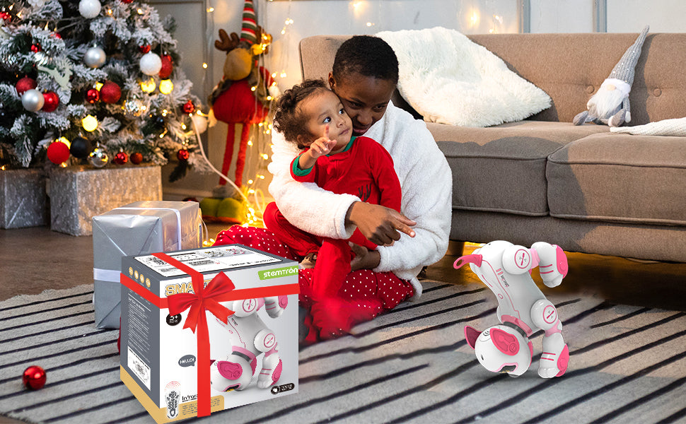 STEMTRON Programmable Interactive & Smart Dancing Remote Control Robot Dog Toy(Pink)