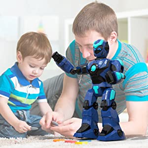 STEMTRON Intelligent Voice Controlled Smart Remote Control Robot(Blue)