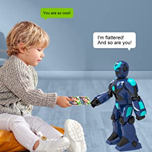STEMTRON Intelligent Voice Controlled Smart Remote Control Robot(Blue)
