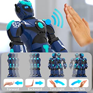 STEMTRON Intelligent Voice Controlled Smart Remote Control Robot(Blue)