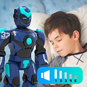STEMTRON Intelligent Voice Controlled Smart Remote Control Robot(Blue)