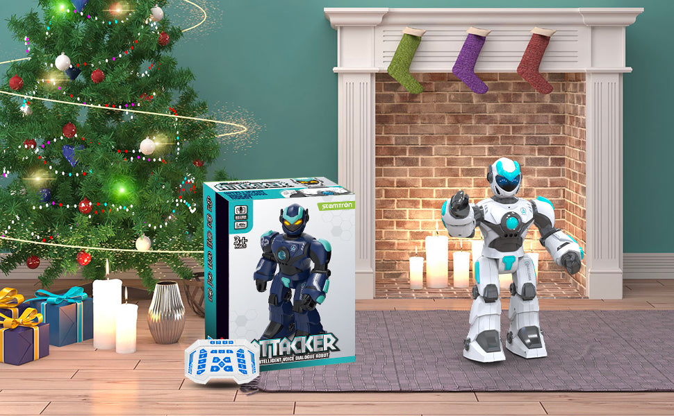 STEMTRON Intelligent Voice Controlled Smart Remote Control Robot(White)