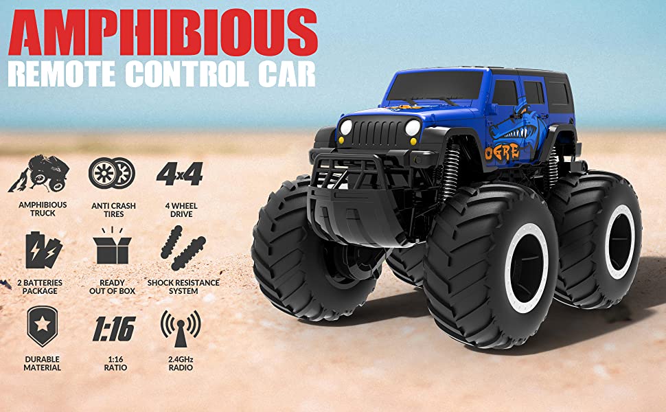 STEMTRON Amphibious (RTR) 1:16 4WD Blue with Waterproof 767