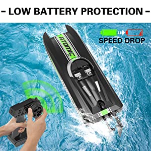 VOLANTEXRC AtomicXS Remote Control Boat for Kids Play in Pool Easy Running Great Gift Boat