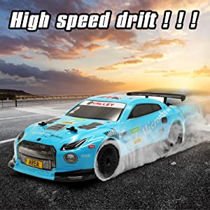 VOLANTEXRC 1:14スケール高速リモートコントロールスポーツレーシングドリフトカーRTR、LEDライト付き