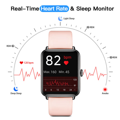dirrelo smartwatch heart rate monitor, blood oxygen monitor, pressure monitor
