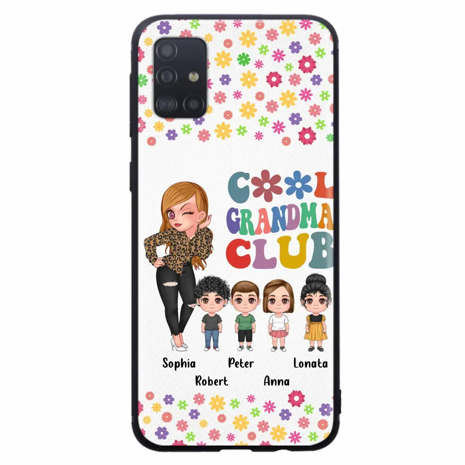 Custom Personalized Cool Grandma Phone Case - Gift Idea For Grandma - Upto 4 Kids - Cases For iPhone/Samsung