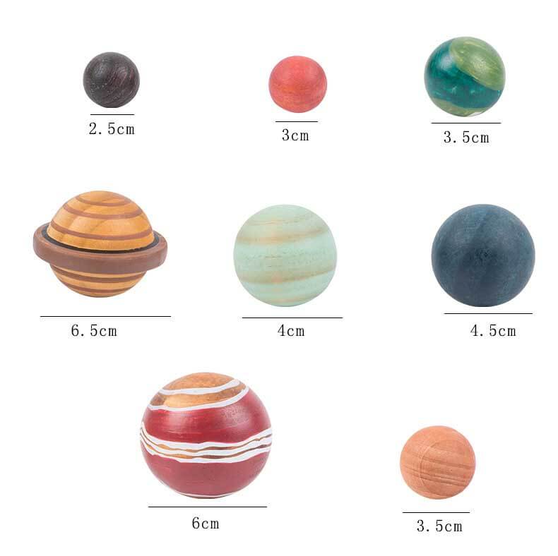 Universo de madera hecho a mano, modelo de concienciación del sistema solar, colección de proyectos escolares STEM, juguete educativo para niños astrófilos de 5, 6, 7 y 8 años | Shinymarch