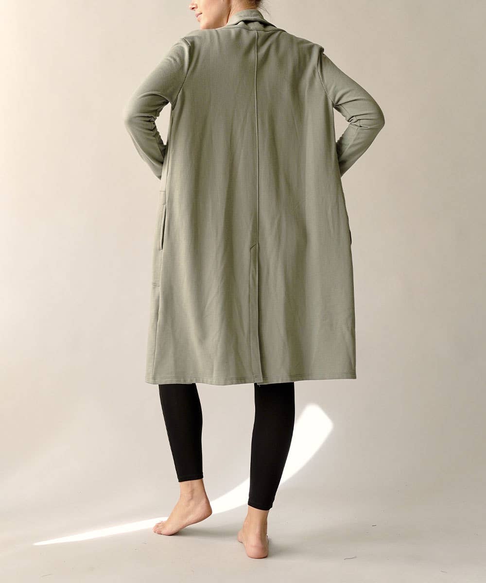 ORGANIC HEMP PARK COAT: LARGE / OLIVE