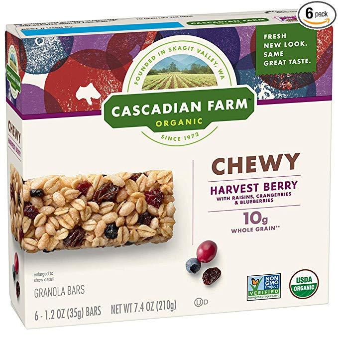 Cascadian Farm - Chewy Granola Bars - Harvest Berry - 7.4 Oz.
