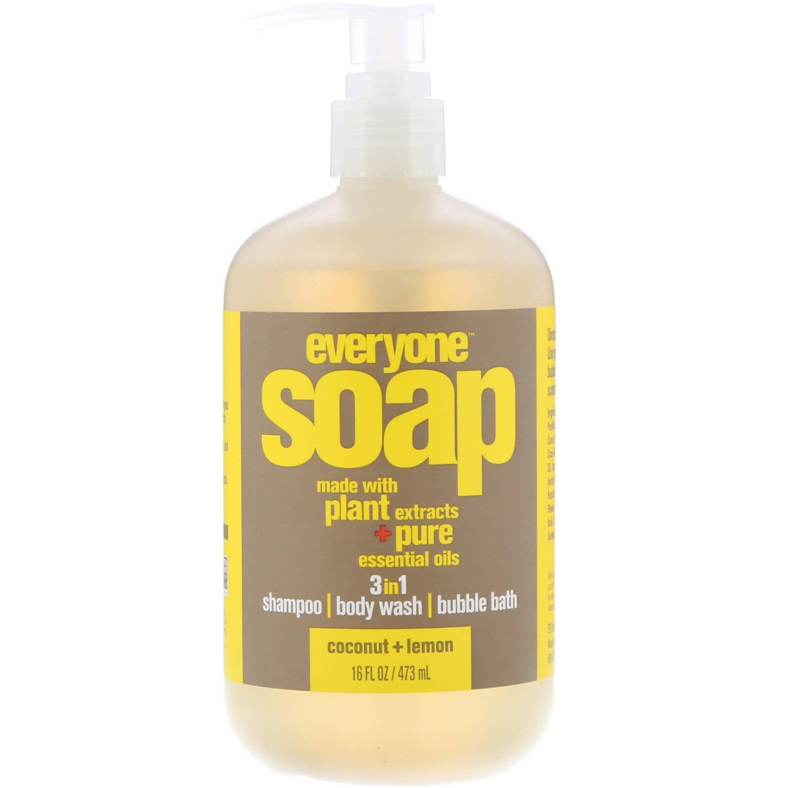 Everyone Soap - 3 In 1 - Coconut - Lemon - 16 Fl Oz