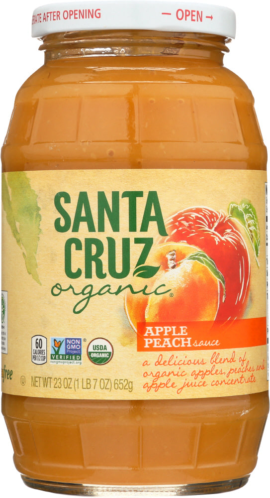 Santa Cruz: Applesauce Peach Jar, 23 Oz
