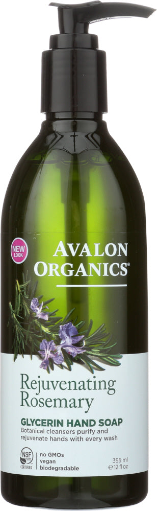 Avalon Organics:  Glycerin Hand Soap Rosemary, 12 Oz