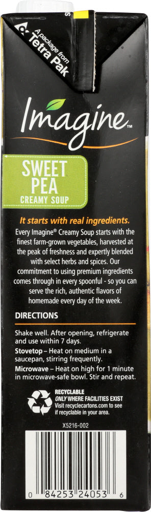 Imagine: Organic Creamy Sweet Pea Soup, 32 Oz