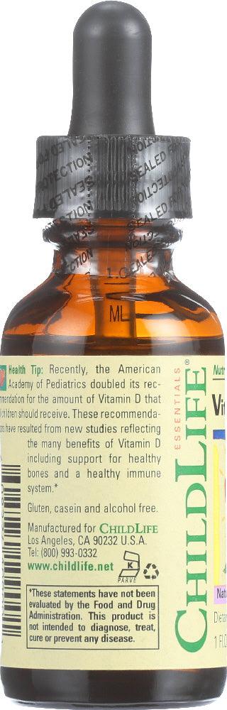Childlife Essentials: Vitamin D3 Natural Berry Flavor, 1 Oz