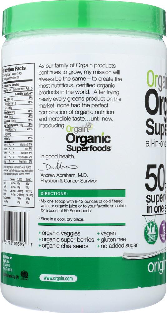 Orgain: Organic Superfoods All-in-one Super Nutrition Original, 9.92 Oz